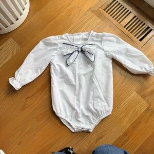 Beaufort Bonnet Co. White Long Sleeve Bow Blouse